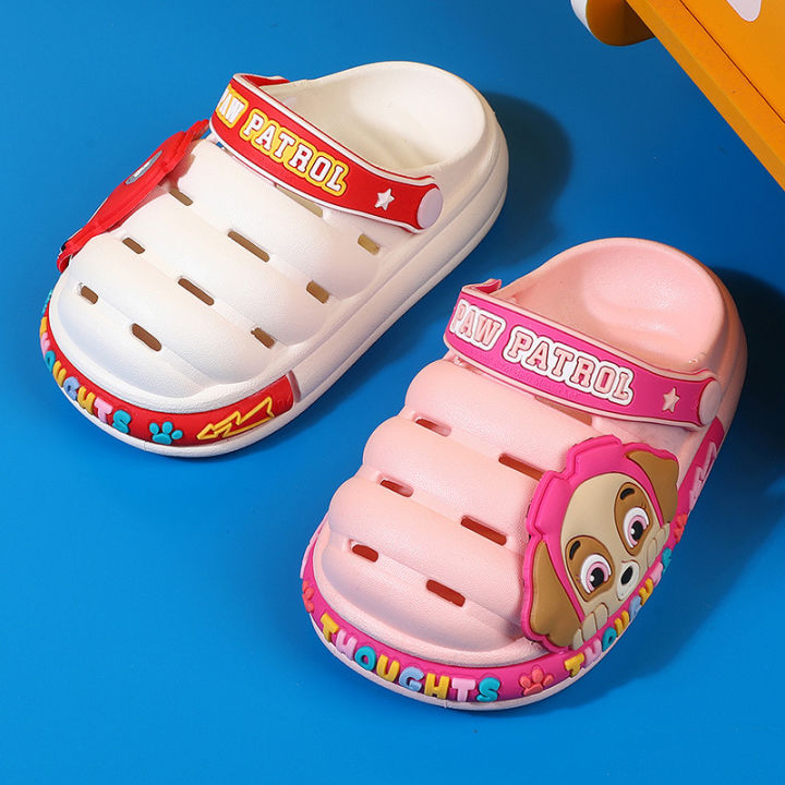 papatrol-รองเท้าแตะเด็กลายการ์ตูนสำหรับเด็กชายและเด็กหญิง-รองเท้าแตะกันลื่นรองเท้าแตะสำหรับใส่ในบ้าน