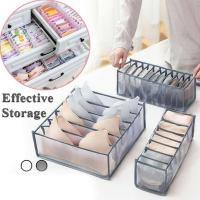 Dormitory Closet Organizer For Socks Home Separated Underwear Storage Box 7 Grids Bra Organizer Foldable Drawer Organizer