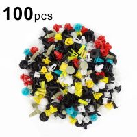 100 Pcs Car Closure Clip Mixed Car Bumper Wheel Eyebrow Fender Plastic Fastener Screw Rivet For All Cars Clip Set Car Accessory