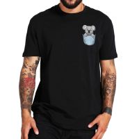 Pocket Koala Cute T Shirt Koala Animal Funny S MenS Tshirts 100% Cotton Short Sleeved Summer Oversize Tee Shirts