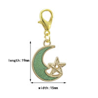 JINGLANG Mixed style Enamel star moon cloud charm lobster clasp bracelet pendant DIY jewelry making accessories 50pcs