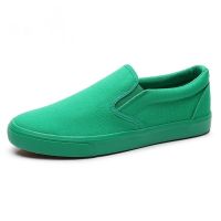 Unisex Canvas Shoes Men Women Flats Green Black White Vulcanized Lazy Canvas Shoes Mens Designer Sneakers Men Driving Shoes