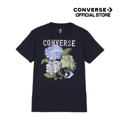 Converse เสื้อยืด TEE คอนเวิร์ส OUTDOOR FLORAL ART TEE BLACK WOMEN (10025184-A02) 1425184AF3BKXX