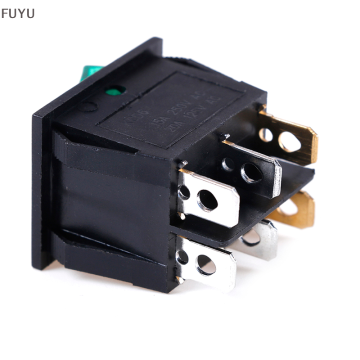 fuyu-6-pin-on-off-double-spst-rocker-boat-switch-250v-15a-125v-20a-red-green-light