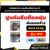 FERROFLEX เฟอร์โรเฟล็กซ์ รุ่น 411 ปูนกันซึมยืดหยุ่นป้องกันแตกร้าว กันซึมทาบ่อปลา สระว่ายน้ำ ขนาด 4.5 กก. - สีฟ้า