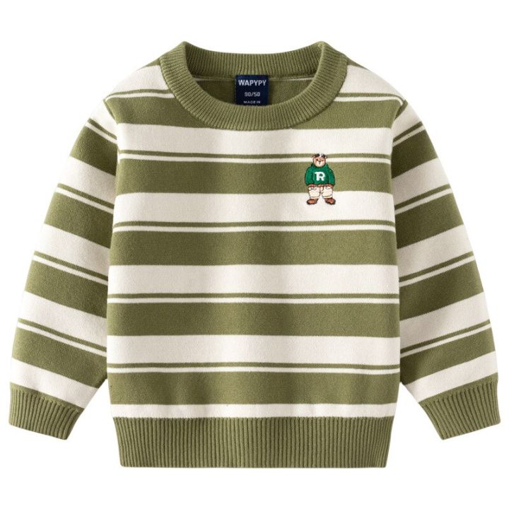 autumn-baby-boy-knitting-sweater-cartoon-beat-cotton-long-sleeve-pullover-winter-children-knitted-stripe-o-neck-top-clothes