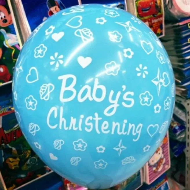 10 pcs Blue Christening Balloons Lazada PH