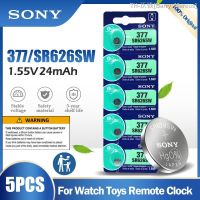 5PCS SONY 377 377A SR626SW AG4 SR626 LR66 LR626 AG 4 1.55V Silver Oxide Battery For Watch Clock Toys Car Remote Button Coin Cell  New Brand  Barry Marcus