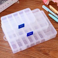 ❦♈ Multi Grid Hardware Parts Partition Box with Lid Fixed Grid Plastic Storage Box Portable Simple Jewelry Partition Box Organizer