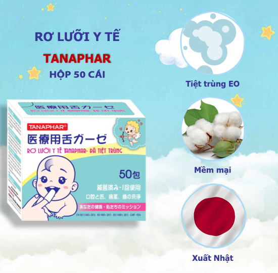 Rơ lưỡi - gạc tưa lưỡi - gạc rơ lưỡi tanaphar trẻ em y tế tiệt trùng chất - ảnh sản phẩm 1