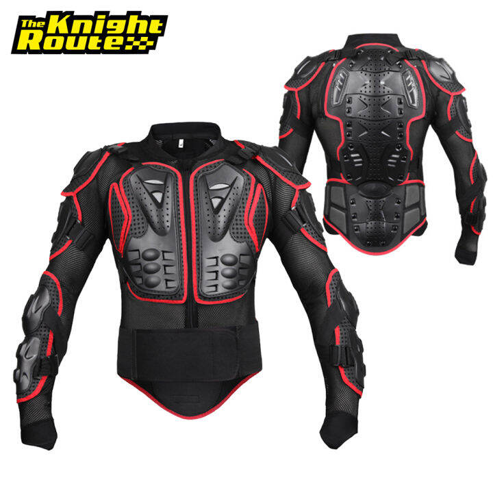 Black Motorcycle Jacket Men Full Body Motorcycle Armor Suit Motocross