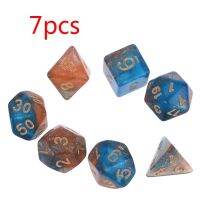 【✆】 7ชิ้น D4-D20คริลิคลูกเต๋าหลายด้าน20ด้าน Dices กระดานโต๊ะเล่นบทบาทสำหรับบาร์ผับคลับปาร์ตี้