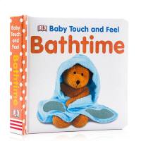 DK childrens cognitive touch Book bath time baby touch and feel cardboard book 0-3 years old English Enlightenment early childhood education book parents and children can use animals original English picture books