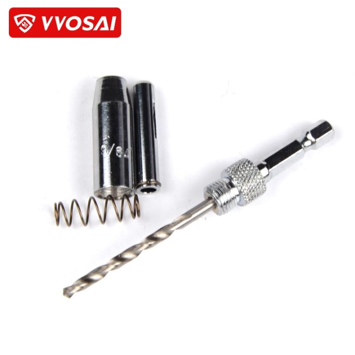 vvosai-4-pcs-self-centering-hinge-hardware-drill-bit-set-5-64-7-64-9-64-11-64-hss-wood-tool-hole-saw