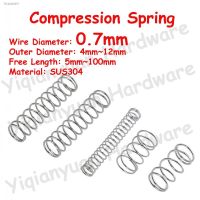 ♈ 5Pcs 10Pcs Wire Diameter φ0.7mm SUS304 Stainless Steel Cylidrical Coil Compression Spring Rotor Return Compressed Springs