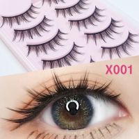 5 Pairs Manga Lashes New Arrival Anime Cosplay Natural Wispy Lashes Korean Makeup Artificial False Eyelashes