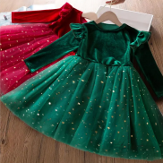 2023 New Girls Christmas Dress for Girls Kids Autumn Full Sleeve Sequined
