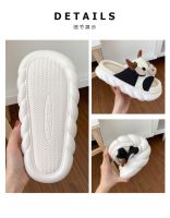 Cute Cartoon Milk Cow House Slippers Funny Shoes Womens Slippers Summer Four Seasons Indoor Home Slippers