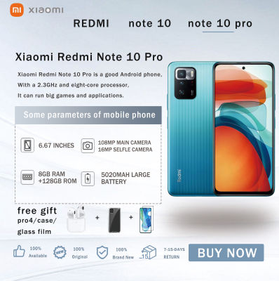 Global rom Xiaomi Redmi Note 10 Pro ( 5G )6+128GB / 8+128GB 5000mAh   smart phone