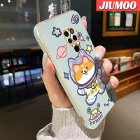 เคส JIUMOO สำหรับ Huawei Mate 20 Mate 20 Pro Mate 20X การ์ตูนน่ารักพื้นที่ลูกสุนัขดีไซน์ใหม่นุ่มหรูหราชุบเคสโทรศัพท์ขอบด้านข้างเคสกันกระแทกสี่เหลี่ยมคลุมทั้งหมดป้องกันเลนส์กล้อง