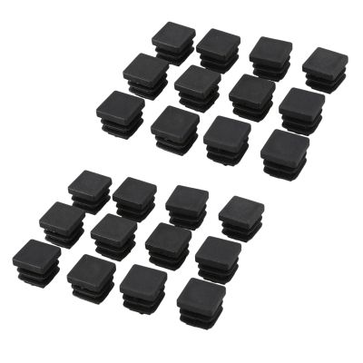 24 Pcs 15mm x 15mm Plastic Square Caps Tube Pipe Inserts End Blanking