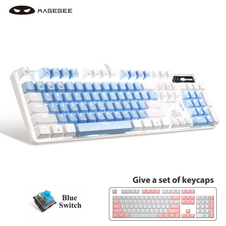 MageGee MK-storm Mechanical Gaming Keyboard Red Blue Switch 104 Keys ...