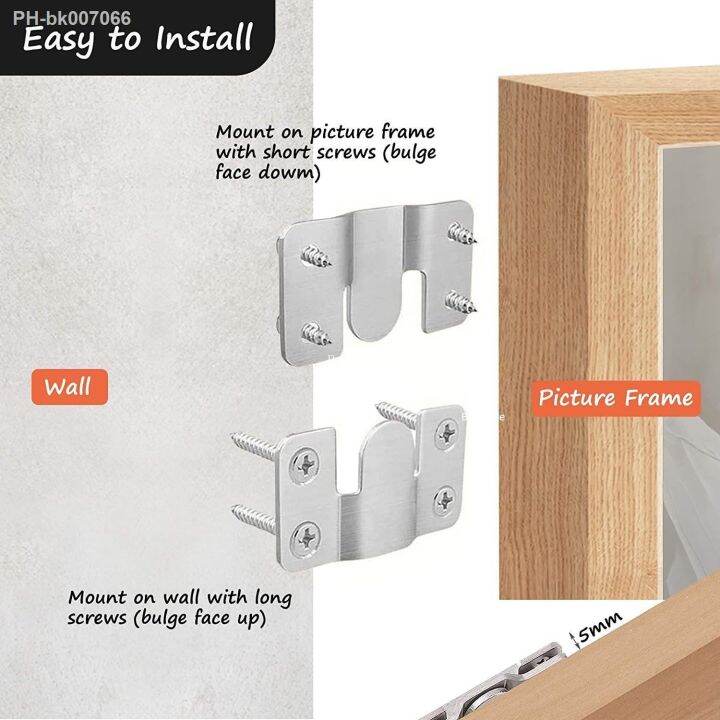 2Pcs Flush Mount Brackets Headboard Wall Fixing Brackets Wall Mount