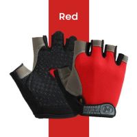 ♈ Half Finger Gloves Gym Fitness Anti-Slip Women Men Gel Pad Gloves Gym Cycling Fingerless Gloves Bicycle Accessories