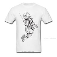 New Classic T-Shirt Men Gravity Astronaut Print Tops Tees Black And White Trendy Hipster Cotton Tshirt Size S