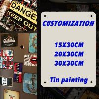 Personalized Customization Vintage Designs Retro Tin Painting Hanging on the Wall for Decoration Car License Plate