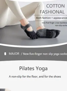 1pair Short Tube Summer Sports Yoga Socks, Pilates Socks With Non