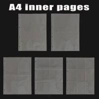 IFFVGX 10pcs A4 Binder Sleeves Photo Album Binders 1/2/4/6/9 Pockets Inner Pages Transparent Album Accessories Photocard Storage