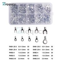 320PCS Cold Pressed Bare Terminal Box Packed OT/UT Forked Round Copper Nose Terminal Block Connector Electrical Connectors