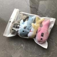 【YF】 4PCS/LOT Cute 9CM Shark Plush Stuffed Animal Toys  Key Chain Pendant