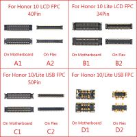 2Pcs 34 40pin LCD Display Screen FPC Connector สําหรับ Huawei Honor 10 / Lite / View 10Lite แบตเตอรี่ USB Charger พอร์ตชาร์จบนบอร์ด