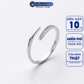 Nhẫn bạc nữ Glint chất liệu bạc 925 thời trang phụ kiện trang sức nữ thương hiệu Viễn Chí Bảo N400176