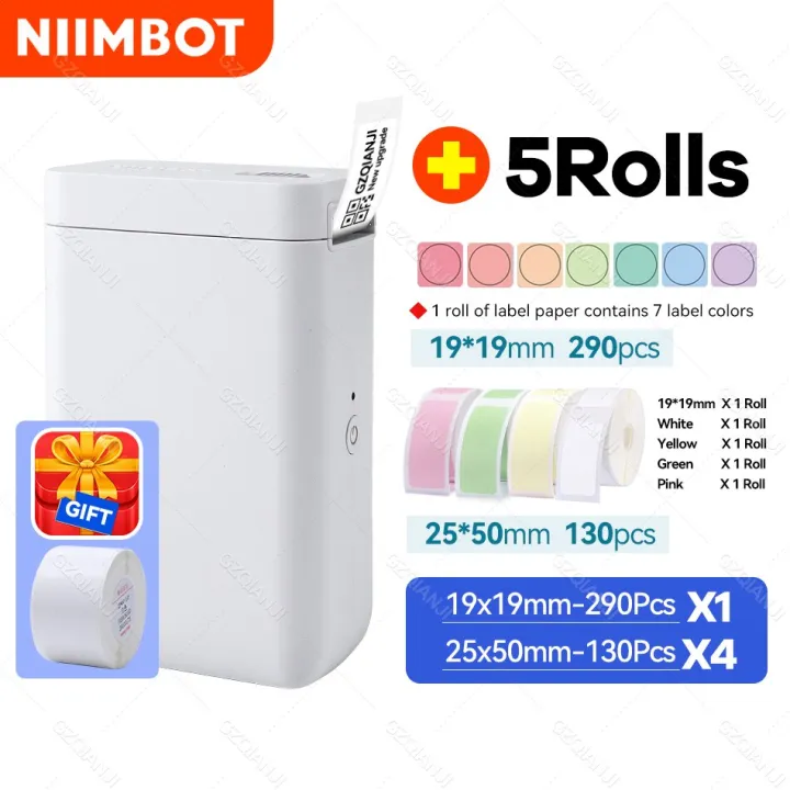 Niimbot เครื่องพิมพ์สติกเกอร์ฉลากความร้อนขนาดเล็ก D110 D11 D101บวกกับเครื่องพิมพ์ฉลากกระเป๋าแบบพกพาหมึกไร้หมึกสำหรับเครื่องโทรศัพท์มือถือ