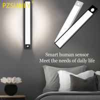 PZSUNLY LED Motion Sensor แสงกลางคืนไร้สายภายใต้คณะรัฐมนตรีแสงสำหรับตู้ครัวห้องนอนตู้เสื้อผ้าแสงในร่ม