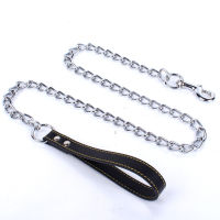 Anti bite chain dog chain metal lead handle trigger hook dog training collar dog chain necklace small dog collar