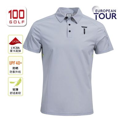 EuropeanTour European Tour golf clothing mens short-sleeved Polo shirt summer stretch sports T-shirt golf