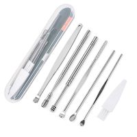 5/7pcs/set Steel Ear Wax Pickers Earpick Wax Remover Curette Ear Pick Cleaner Spoon Ear Clean Tools Ear Wax Remover