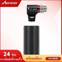 MOVTOTOP จักรยาน CO2 มินิปั๊มปั๊มลม MTB ถนนจักรยานยาง I Nflator สำหรับฝรั่งเศสและสหรัฐอเมริกาวาล์วยางโดยไม่ต้องขวดอากาศ (สีแดง)