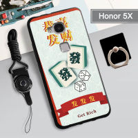 5X นุ่มเคสสำหรับหัวเหว่ย Honor/GR5 2016/KII-L22เคสโทรศัพท์กล่องคลุมทั้งหมดทาสีป้องกันการตกป้องกันรอยขีดข่วนฝามีที่ถือวงแหวนโทรศัพท์และเชือก