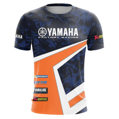 New FashionYamaha Moto Racing Mens Summer Style Motorcycling T-Shirt Short Sleeve O-Neck Sports Jersey 2023