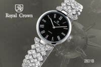 Royal Crown นาฬิกาข้อมือผู้หญิง สายสแตนเลสอย่างดี  (สี Silver)