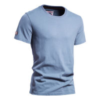 AIOPESON Simple Cotton Men S T เสื้อลำลองสีทึบแขนสั้น Top Tees Men 2021ฤดูร้อนใหม่คุณภาพสูง T เสื้อสำหรับชาย