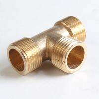 DONYUMMYJO 1/2" BSP Male Thread Length 53mm Tee Type 3 Way Brass Pipe Fitting Adapter Coupler Connector For Water Fuel Gas Valves