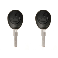 2X 2 Button Remote Key Fob Case Shell Uncut Blade for 99-04