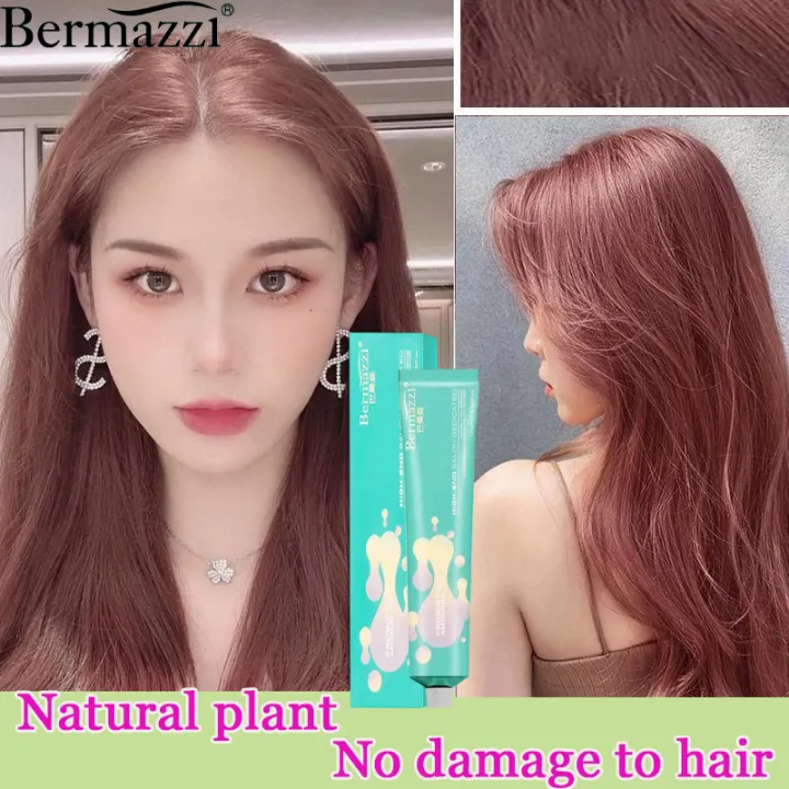 Hot sale Pink Brown Hair Color Cream2022Popular Color White Dirty Orange  Pink Hair Dye Cherry Blossom