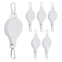 6 Pack Plant Pulley Retractable Hanger Easy Reach Plant Pulley Adjustable Height Wheel for Hanging Plants Indoor